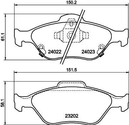 Handler.Part Brake pad set, disc brake MINTEX MDB2769 1