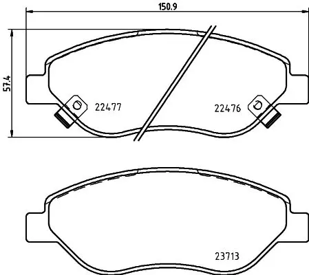 Handler.Part Brake pad set, disc brake MINTEX MDB3975 1