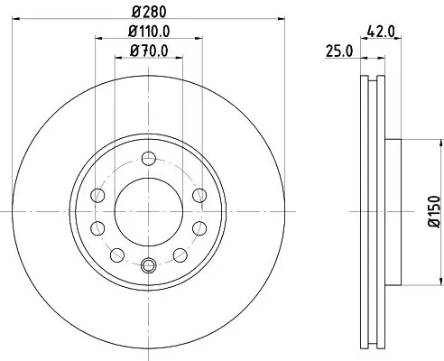 Handler.Part Brake disc MINTEX MDC1050C 1