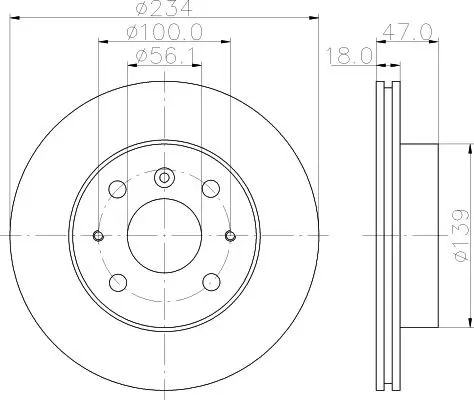 Handler.Part Brake disc MINTEX MDC1032 1