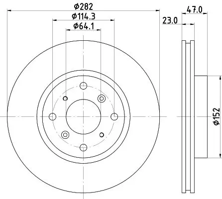 Handler.Part Brake disc MINTEX MDC1254 1