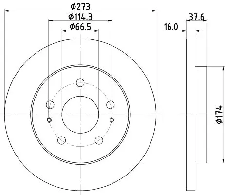 Handler.Part Brake disc MINTEX MDC1367 1