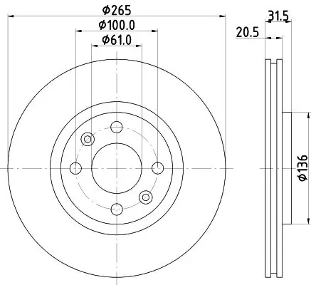 Handler.Part Brake disc MINTEX MDC705 1