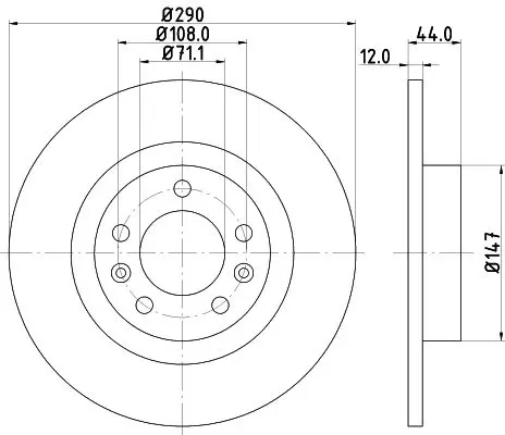 Handler.Part Brake disc MINTEX MDC2345 1