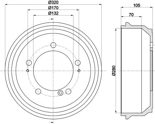 Handler.Part Brake drum MINTEX MBD307 1