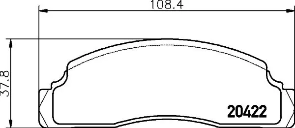 Handler.Part Brake pad set, disc brake MINTEX MDB1110 1