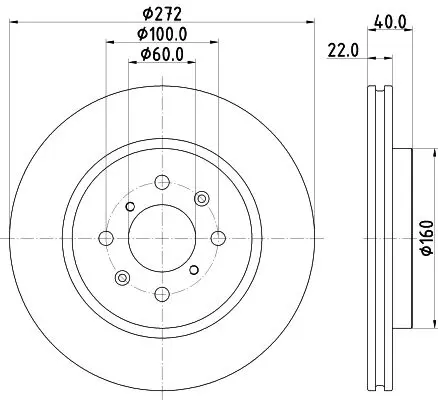 Handler.Part Brake disc MINTEX MDC2713 1