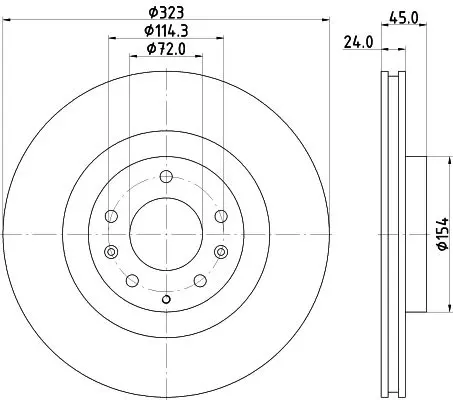 Handler.Part Brake disc MINTEX MDC2075 1