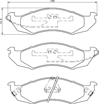 Handler.Part Brake pad set, disc brake MINTEX MDB2124 1