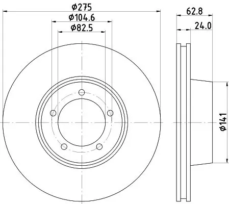 Handler.Part Brake disc MINTEX MDC446 1