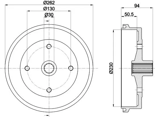 Handler.Part Brake drum MINTEX MBD295 1