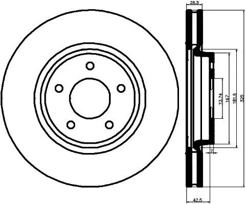 Handler.Part Brake disc MINTEX MDC1276 1