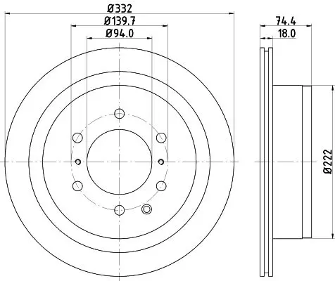 Handler.Part Brake disc MINTEX MDC2038 1