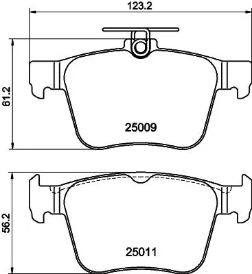 Handler.Part Brake pad set, disc brake MINTEX MDB3101 1