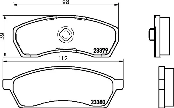 Handler.Part Brake pad set, disc brake MINTEX MDB1689 1