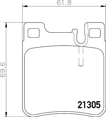 Handler.Part Brake pad set, disc brake MINTEX MDB1627 1