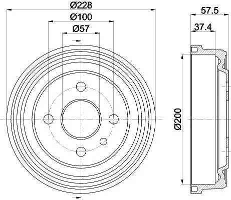 Handler.Part Brake drum MINTEX MBD013 1