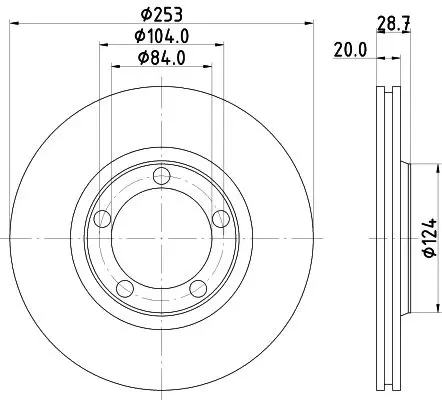 Handler.Part Brake disc MINTEX MDC1319 1