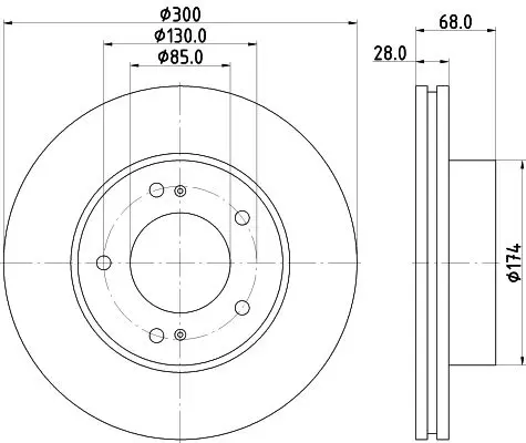 Handler.Part Brake disc MINTEX MDC2210 1