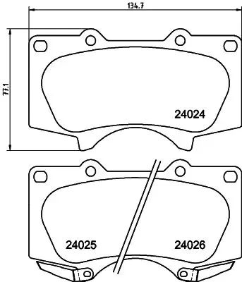 Handler.Part Brake pad set, disc brake MINTEX MDB2553 1