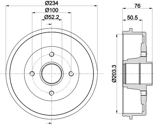 Handler.Part Brake drum MINTEX MBD044 1