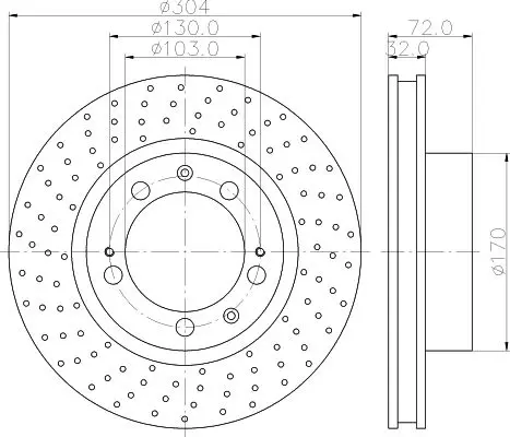 Handler.Part Brake disc MINTEX MDC1305 1