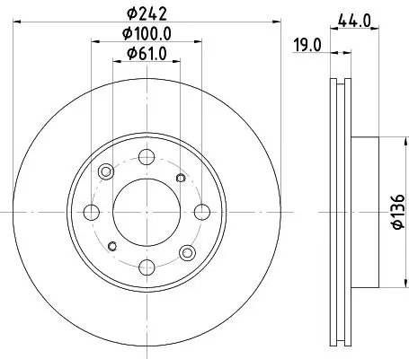 Handler.Part Brake disc MINTEX MDC645 1