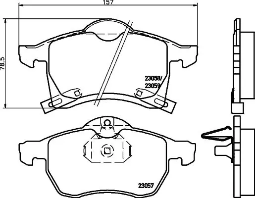 Handler.Part Brake pad set, disc brake MINTEX MDB1907 1