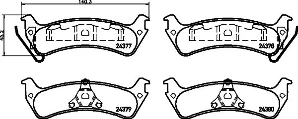 Handler.Part Brake pad set, disc brake MINTEX MDB2170 1