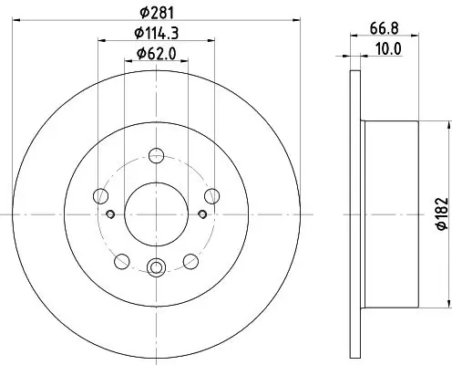 Handler.Part Brake disc MINTEX MDC2545 1