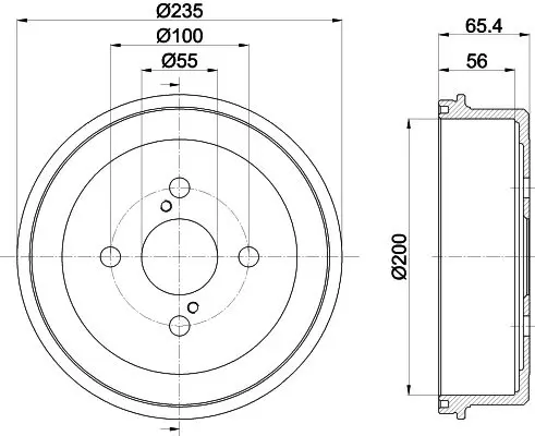 Handler.Part Brake drum MINTEX MBD230 1