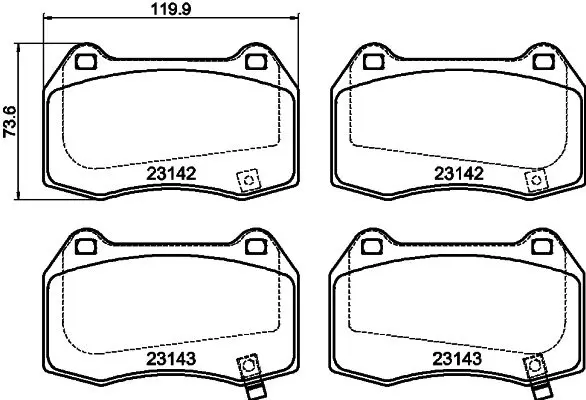 Handler.Part Brake pad set, disc brake MINTEX MDB2341 1