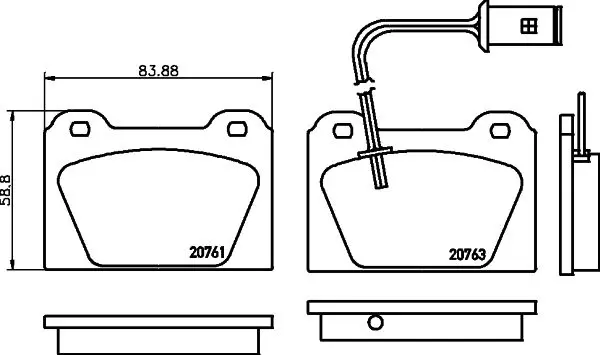 Handler.Part Brake pad set, disc brake MINTEX MDB1194 1