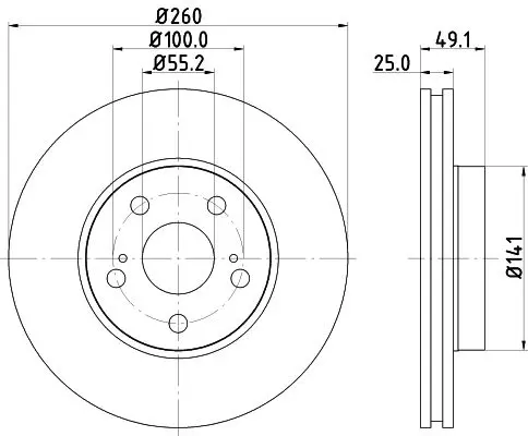 Handler.Part Brake disc MINTEX MDC1068 1