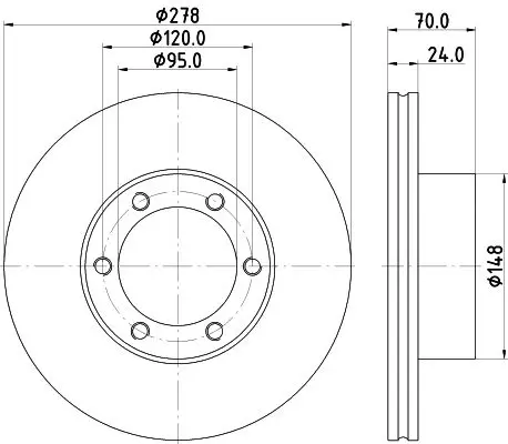 Handler.Part Brake disc MINTEX MDC1667 1