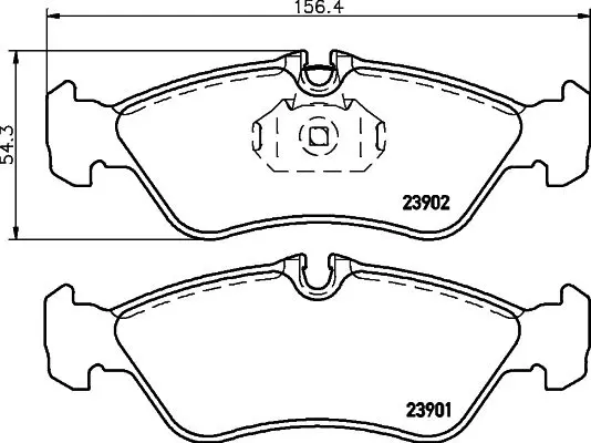 Handler.Part Brake pad set, disc brake MINTEX MDB3013 1