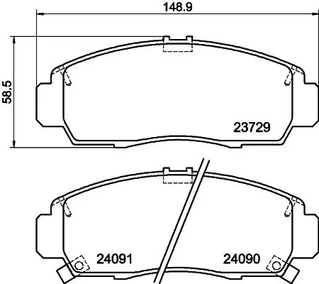 Handler.Part Brake pad set, disc brake MINTEX MDB2043 1