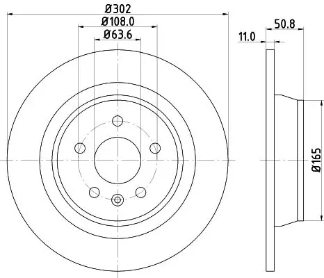 Handler.Part Brake disc MINTEX MDC1810C 1