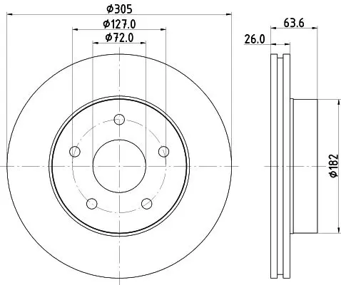 Handler.Part Brake disc MINTEX MDC1488 1