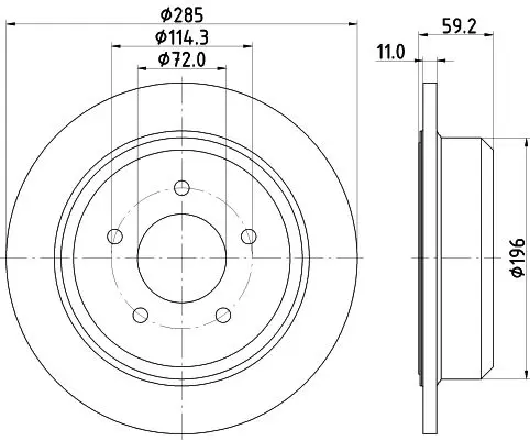 Handler.Part Brake disc MINTEX MDC1331 1