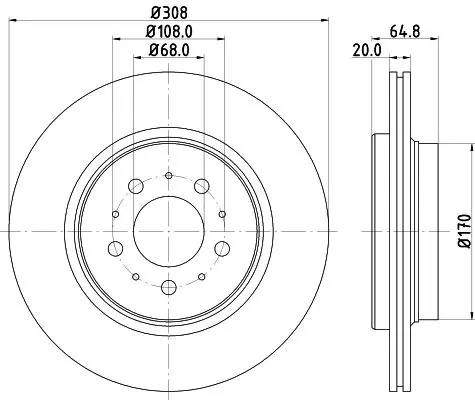 Handler.Part Brake disc MINTEX MDC1615 1