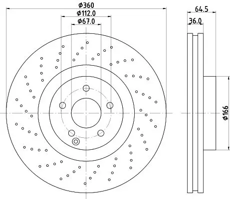 Handler.Part Brake disc MINTEX MDC1666 1