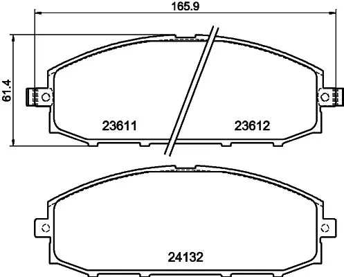 Handler.Part Brake pad set, disc brake MINTEX MDB1902 1