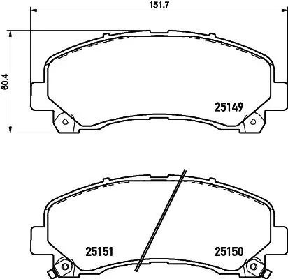 Handler.Part Brake pad set, disc brake MINTEX MDB3185 1