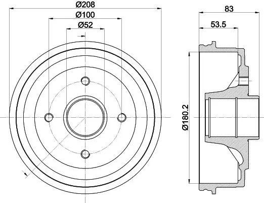 Handler.Part Brake drum MINTEX MBD024 1