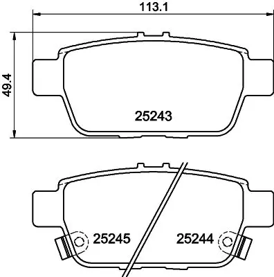 Handler.Part Brake pad set, disc brake MINTEX MDB3196 1