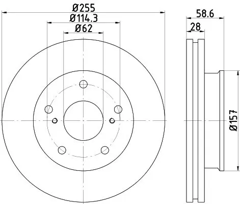 Handler.Part Brake disc MINTEX MDC2303 1