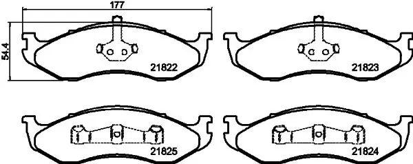 Handler.Part Brake pad set, disc brake MINTEX MDB1769 1