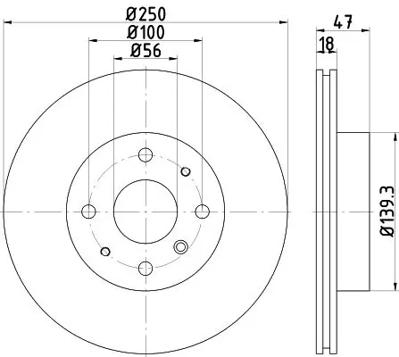 Handler.Part Brake disc MINTEX MDC2103 1