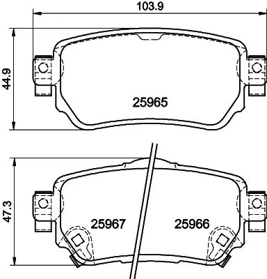 Handler.Part Brake pad set, disc brake MINTEX MDB3675 1